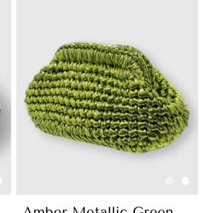 noam hazan amber metallic green bag